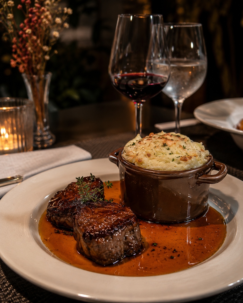 Filet Mignon with Brie Cheese Sauce